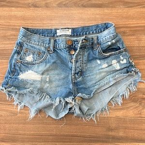one teaspoon bandits shorts 23 light wash